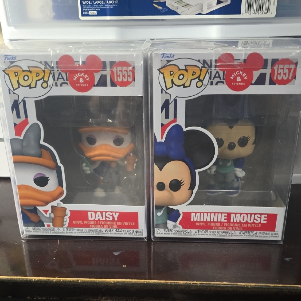 Funko Pop! Daisy and Minnie Mouse Figures - With Protective Cases